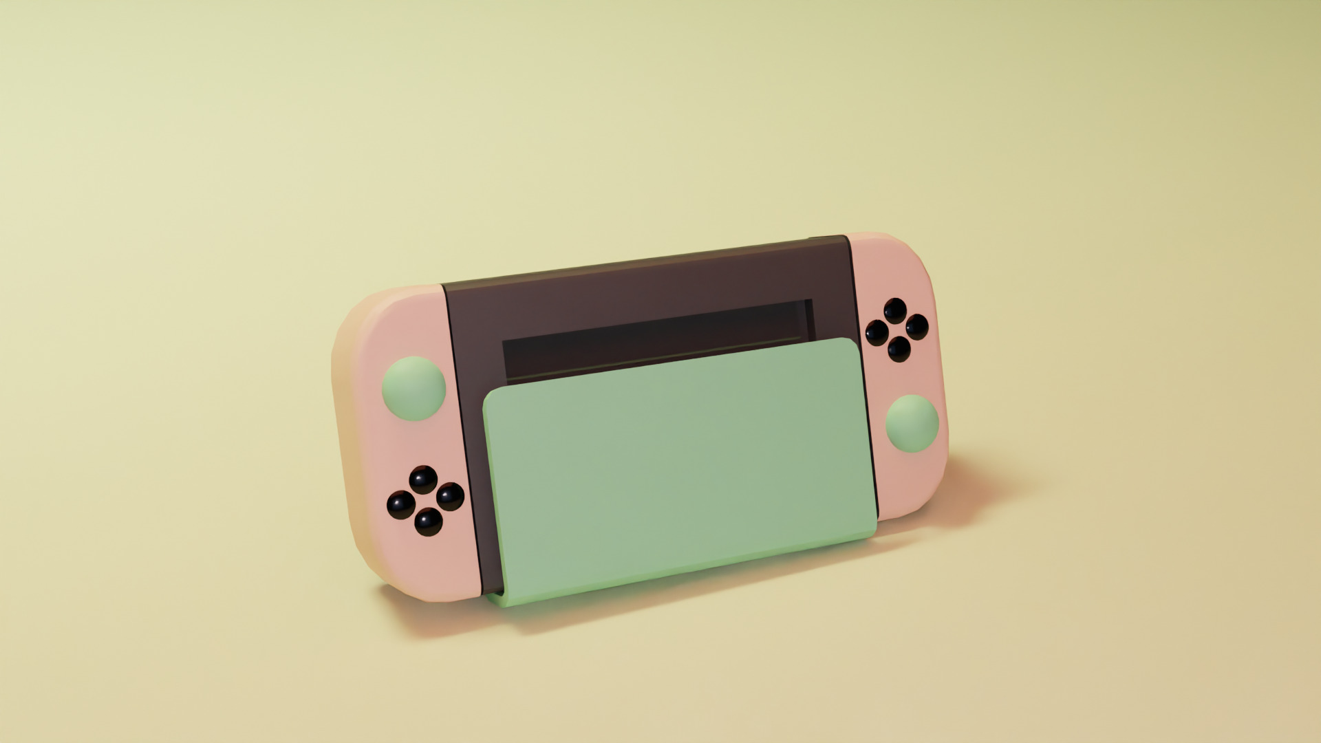 Stylized Desk Assets pack Low-poly 3D model_1