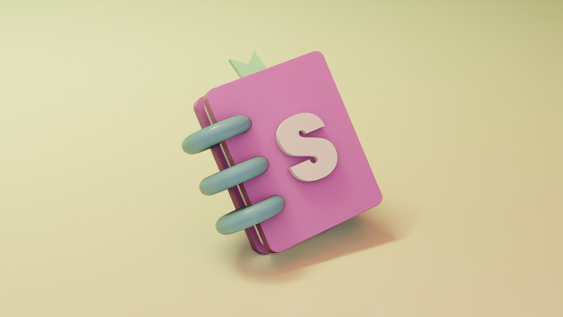 Stylized Desk Assets pack Low-poly 3D model_9