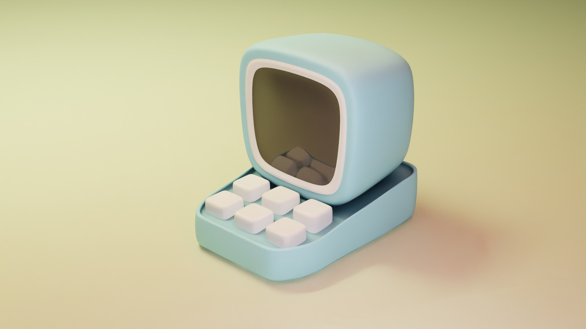 Stylized Desk Assets pack Low-poly 3D model_11