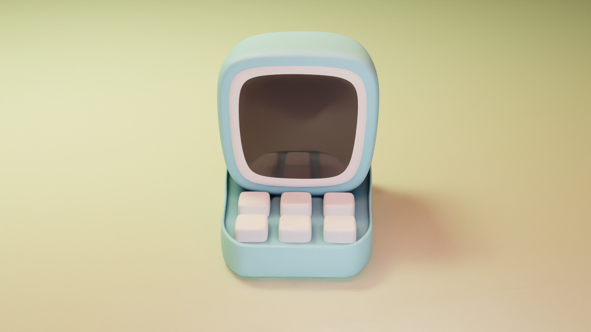 Stylized Desk Assets pack Low-poly 3D model_10