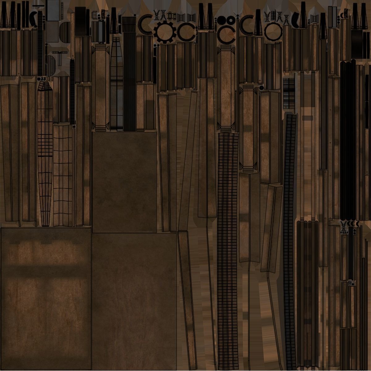 Red Wooden Cart 11 All PBR Unity UE Textures Included Low-poly 3D model_28