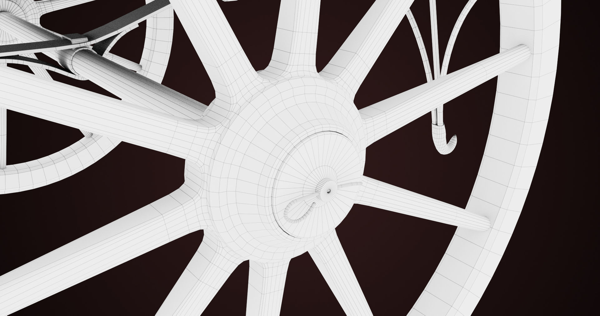 Red Wooden Cart 11 All PBR Unity UE Textures Included Low-poly 3D model_27