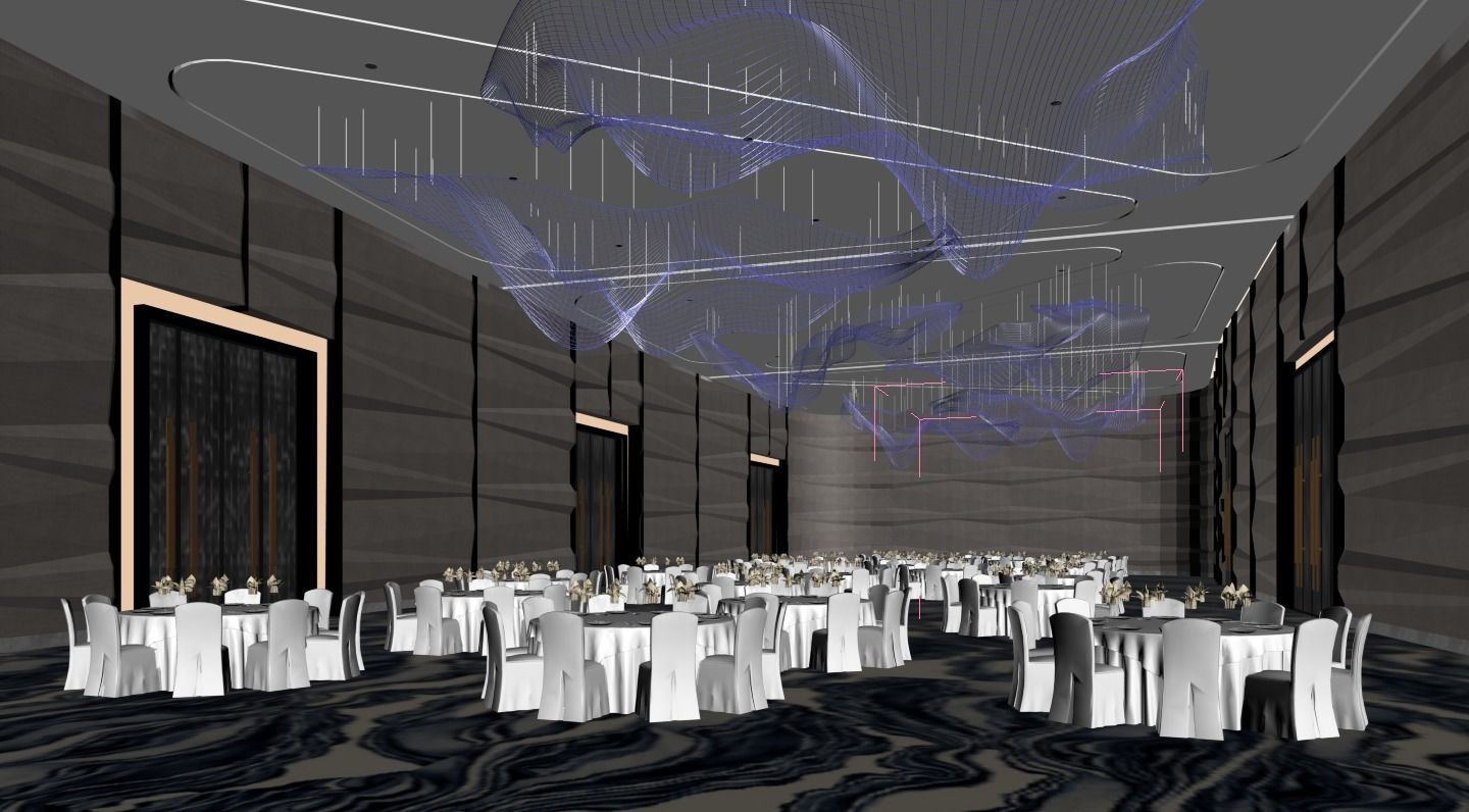 banquet hall  3D model_1