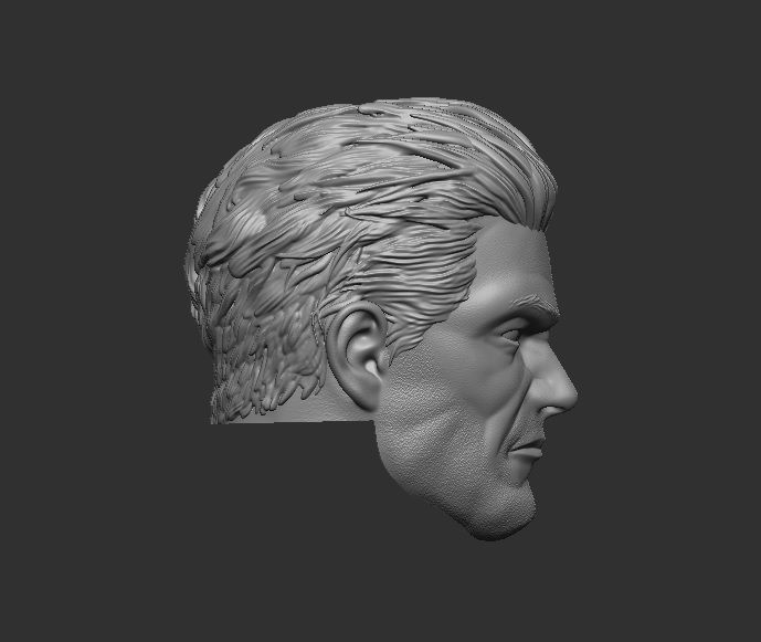 Frank Castle - Headsculpt for Action Figures 3D print model_1