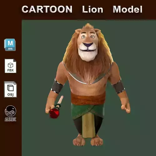 Cartoon Lion NoRig