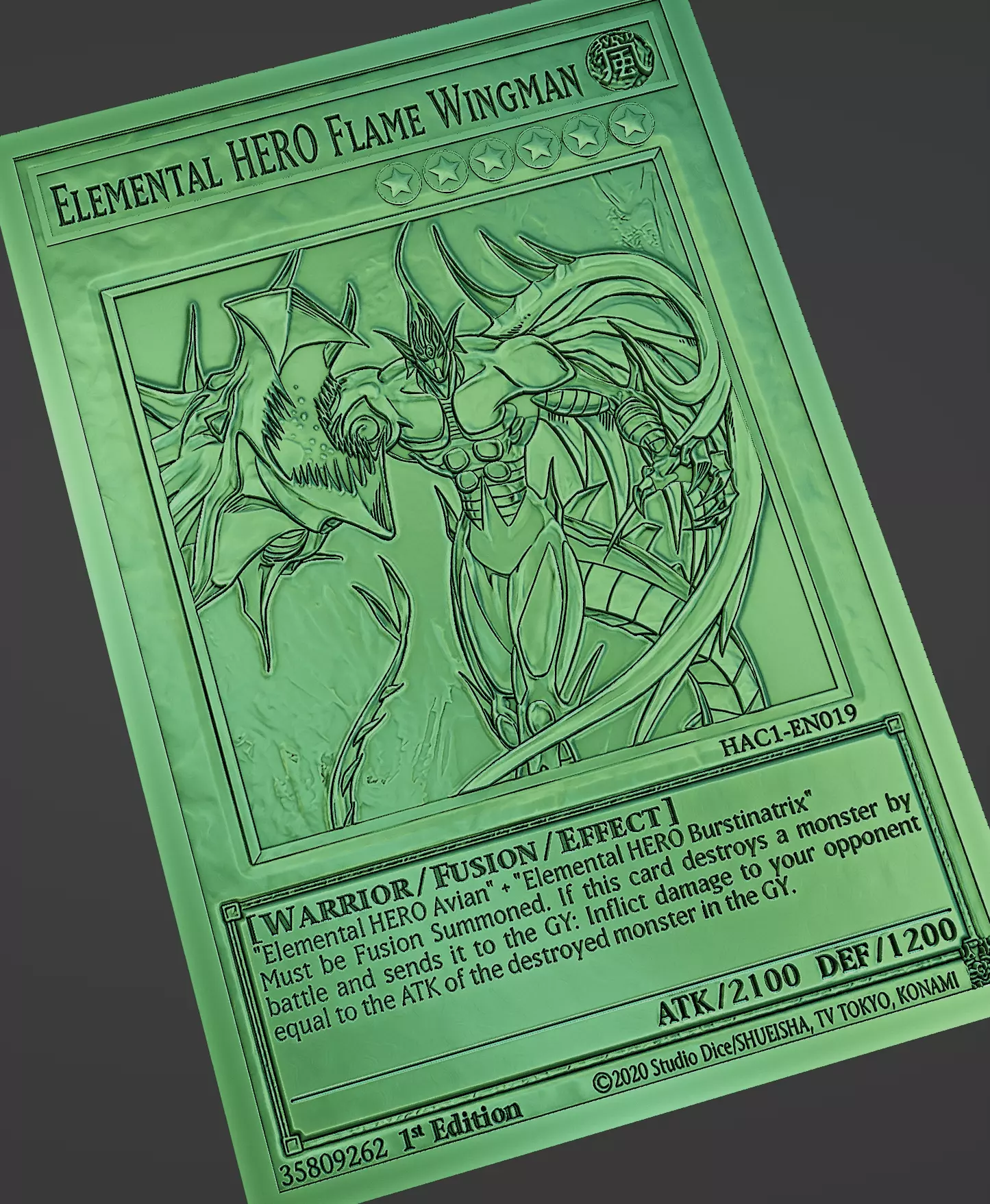 elemental hero flame wingman - yugioh 3D print model