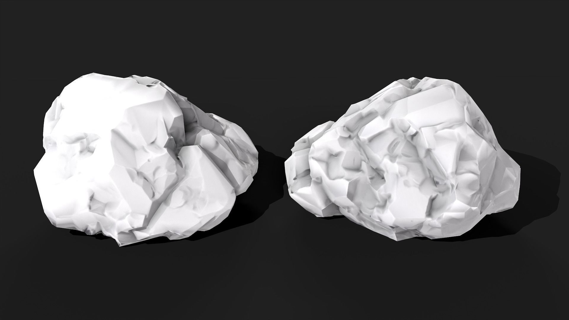 Stylized Rock Pack FREE - 8 styles 3 shapes LODs PBR Free low-poly 3D model_5