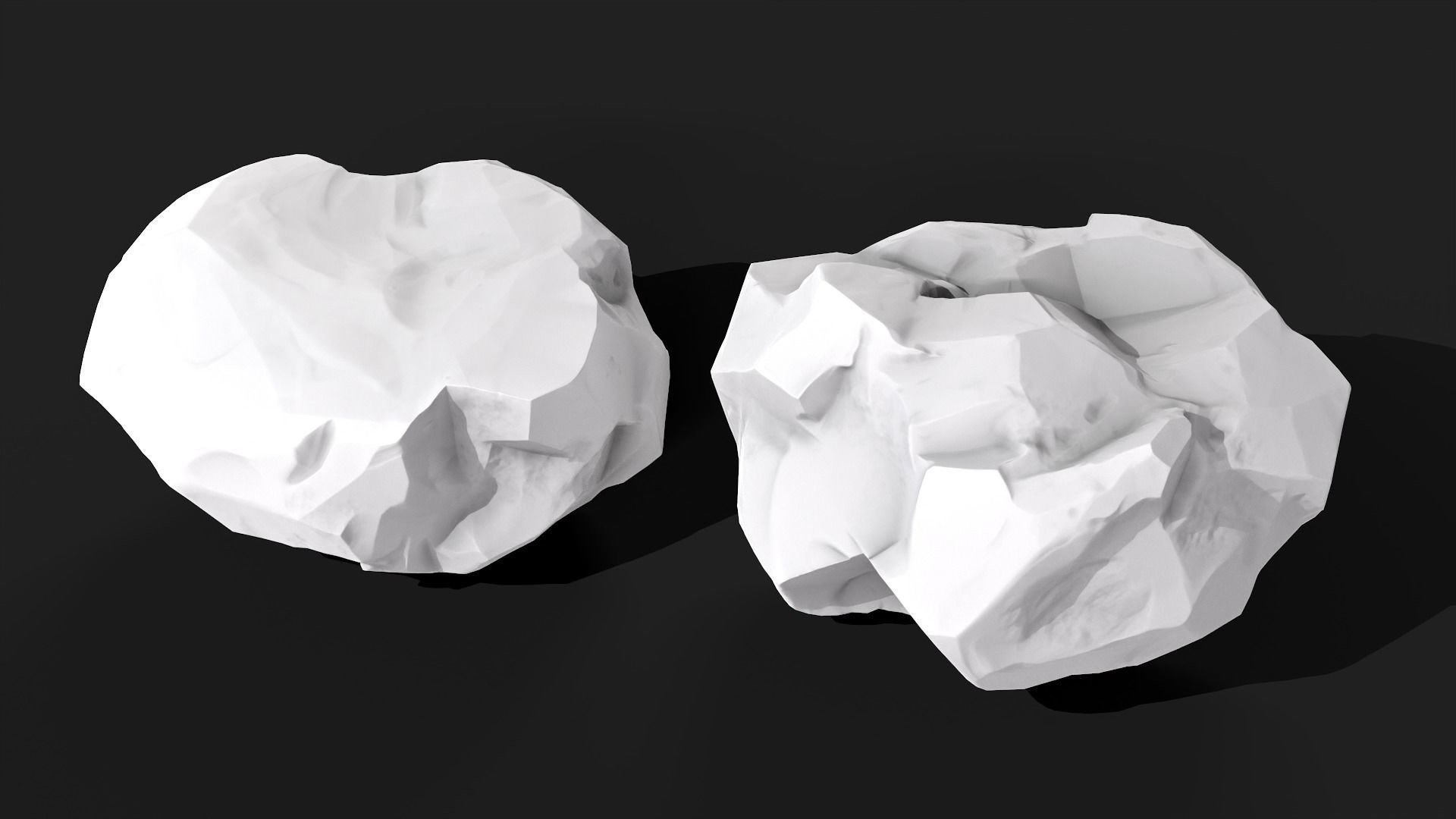 Stylized Rock Pack FREE - 8 styles 3 shapes LODs PBR Free low-poly 3D model_6