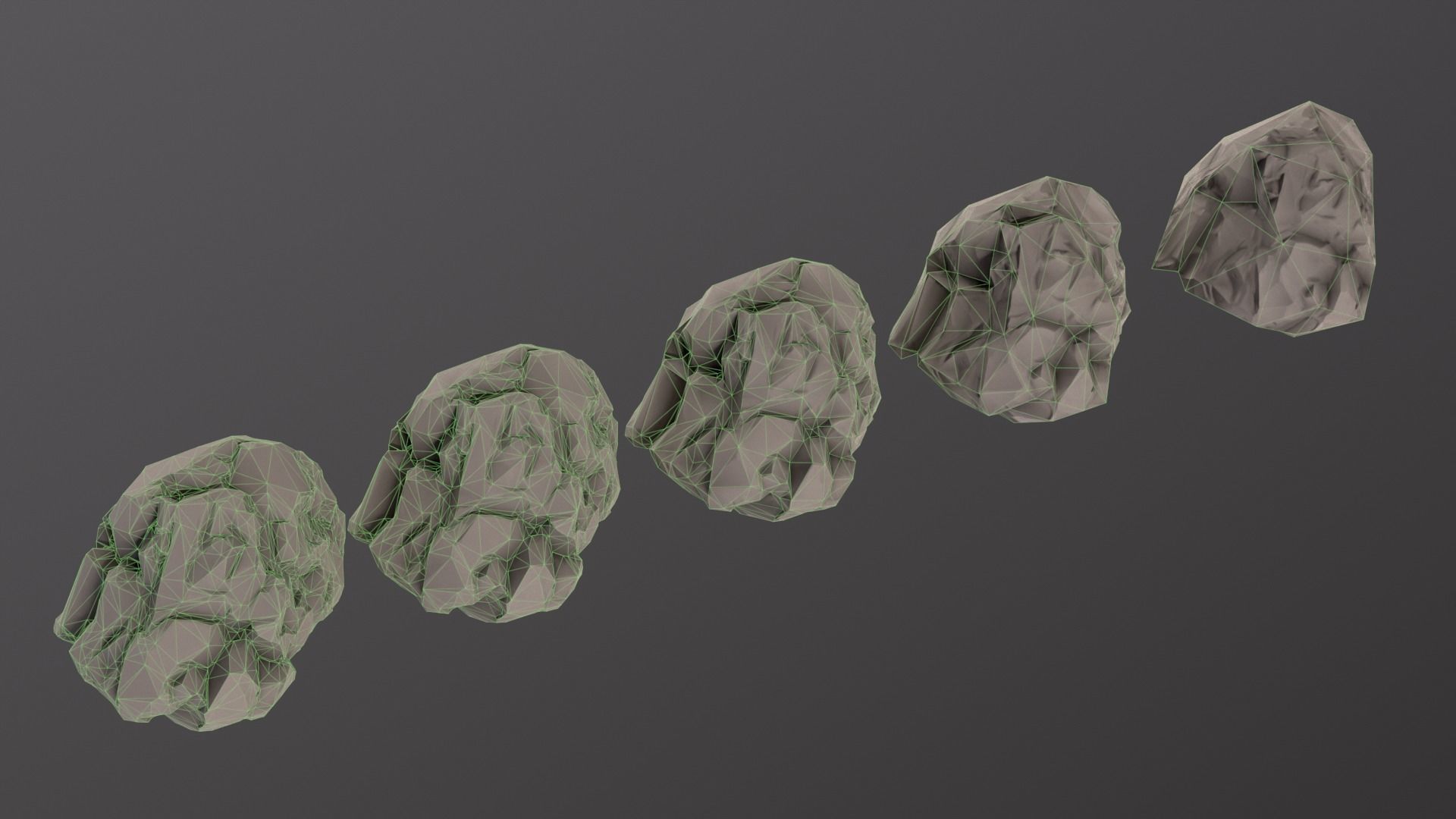 Stylized Rock Pack FREE - 8 styles 3 shapes LODs PBR Free low-poly 3D model_8