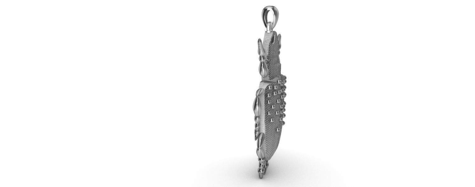 Scarab Pendant 3D print model_4