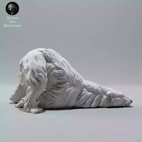 Polar Bear Scratching 3D print model