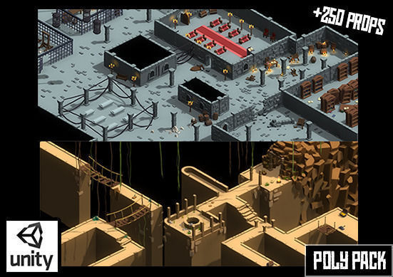Poly Pack Dungeons and Caves  Low-poly 3D model