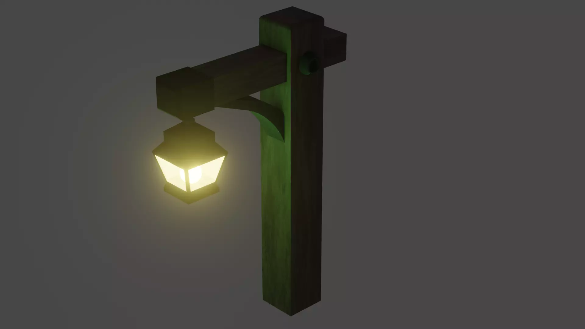 Medieval Street Lamp 3D model_0