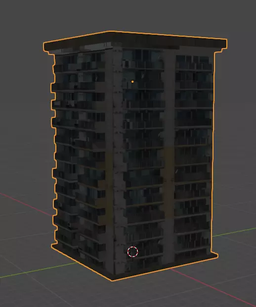 Building for City Town or Street Free low-poly 3D model