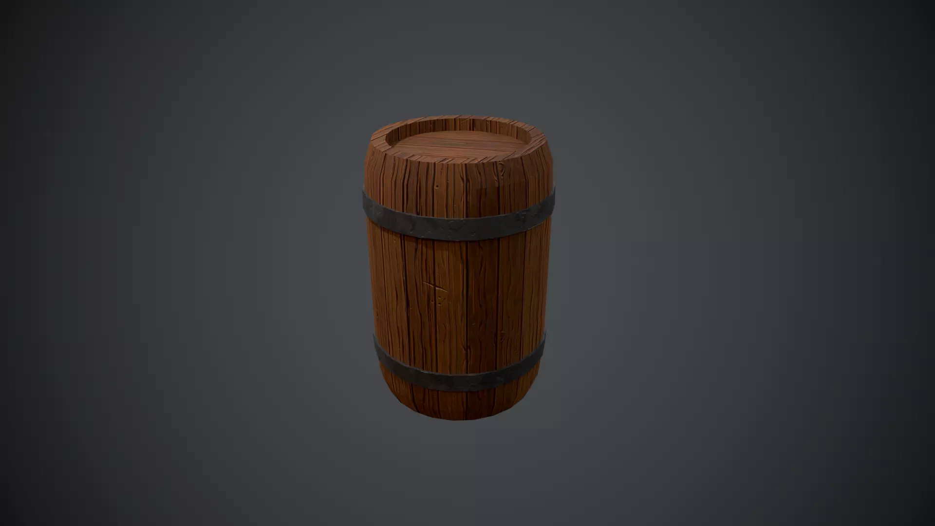 FREE Gameasset Barrel Free low-poly 3D model