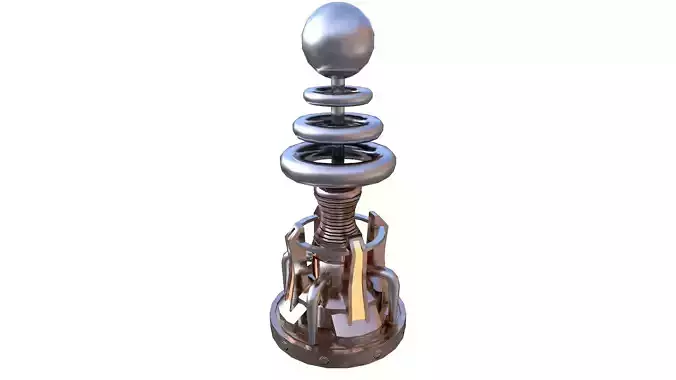Tesla Coil Low-poly 3D model