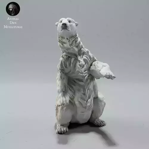 Polar Bear Sit 3D print model