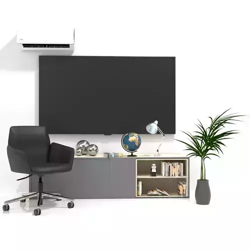 Office workplace 3D model