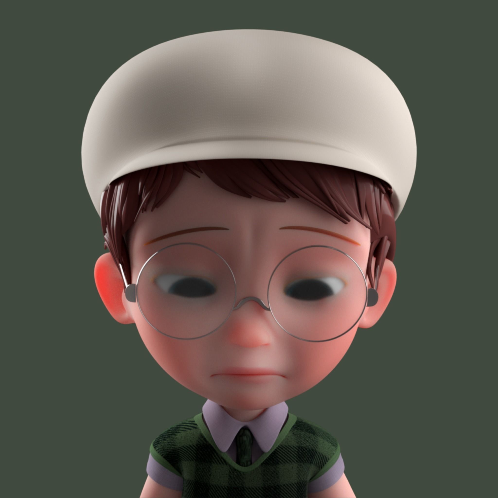 Cartoon Boy Rigged 3D model_5