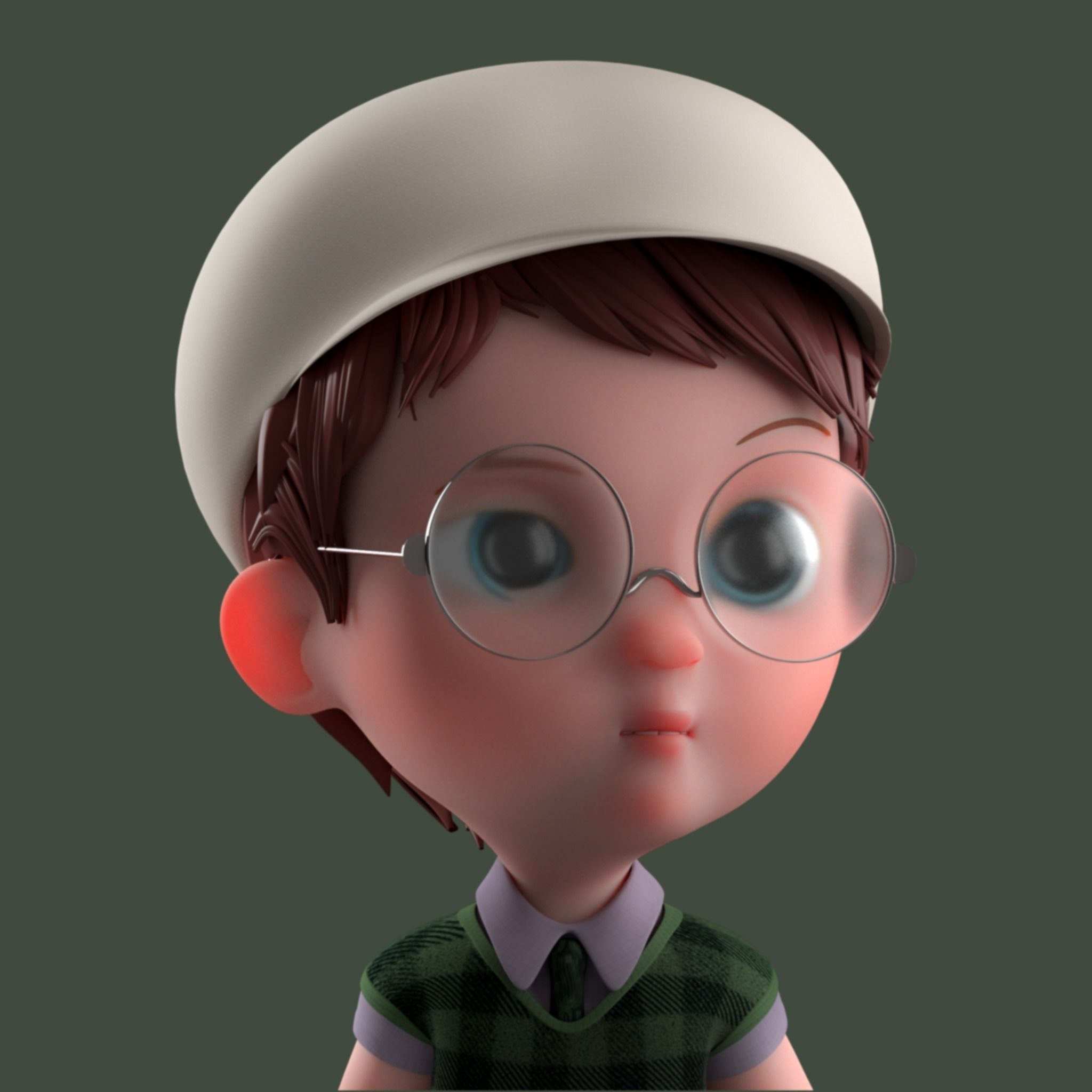 Cartoon Boy Rigged 3D model_3