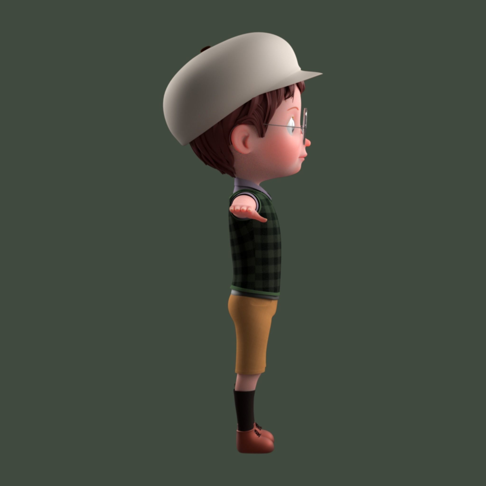 Cartoon Boy Rigged 3D model_10