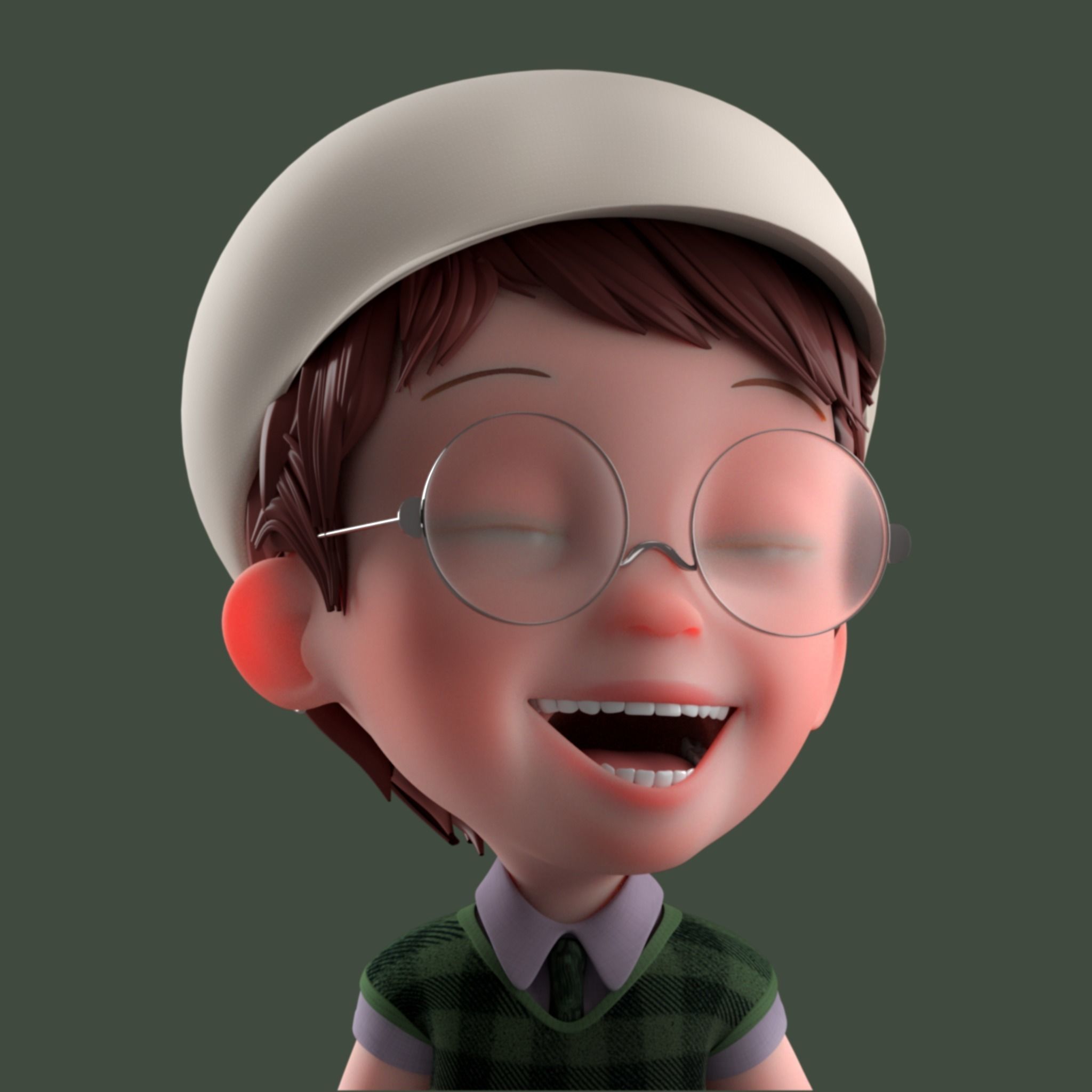 Cartoon Boy Rigged 3D model_6