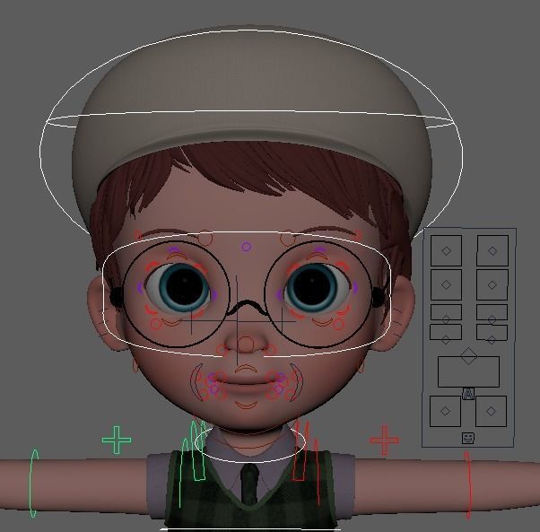 Cartoon Boy Rigged 3D model_31