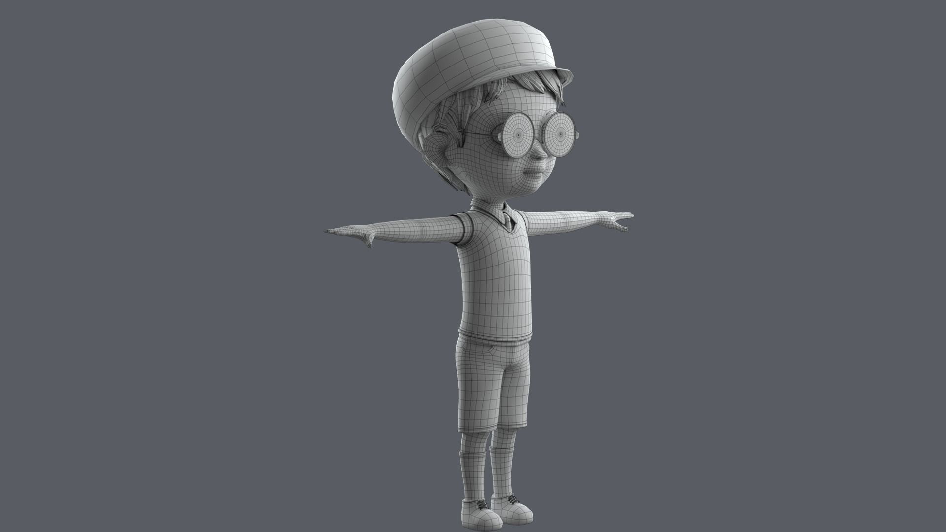 Cartoon Boy Rigged 3D model_20