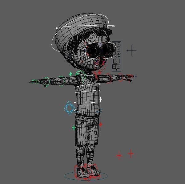 Cartoon Boy Rigged 3D model_29