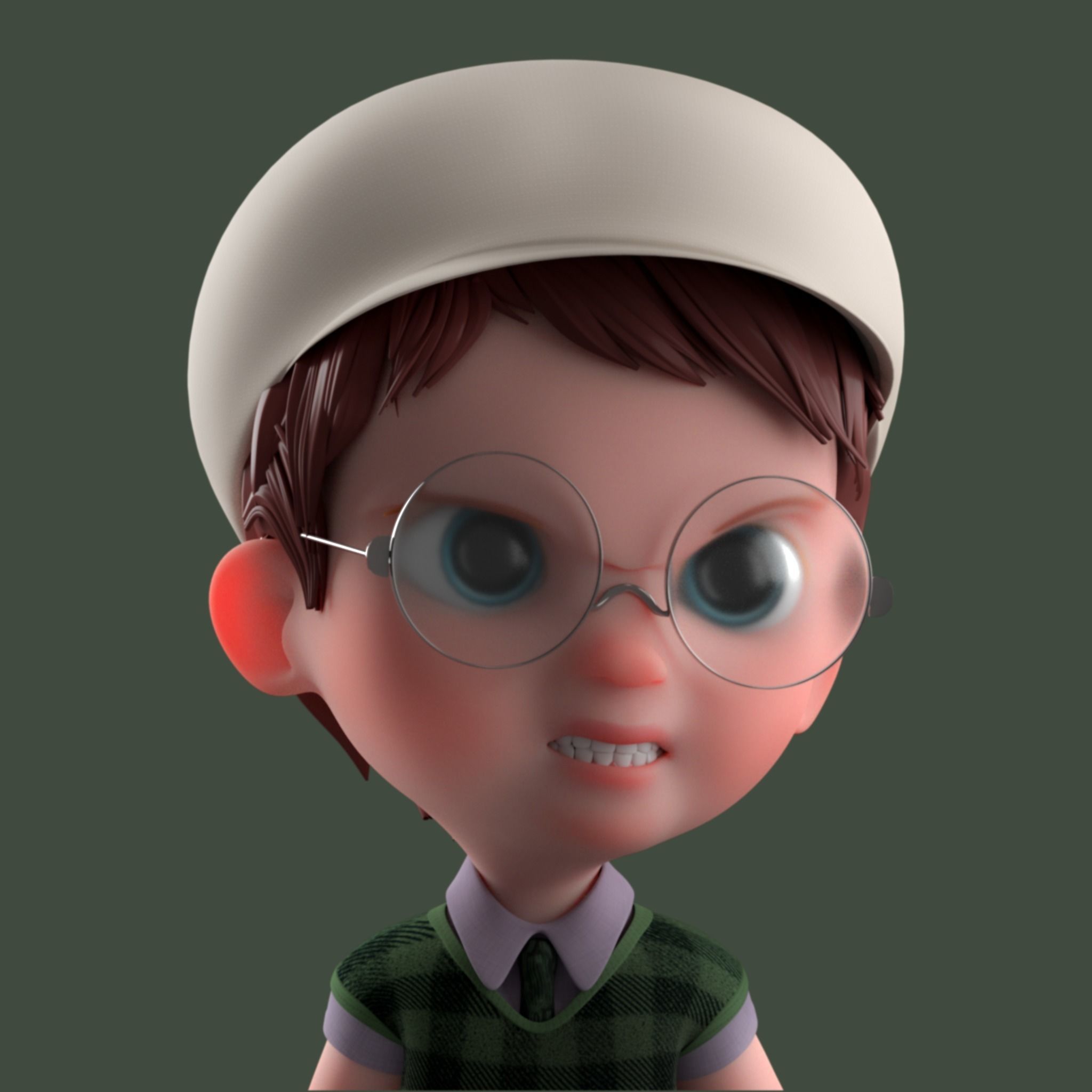 Cartoon Boy Rigged 3D model_2