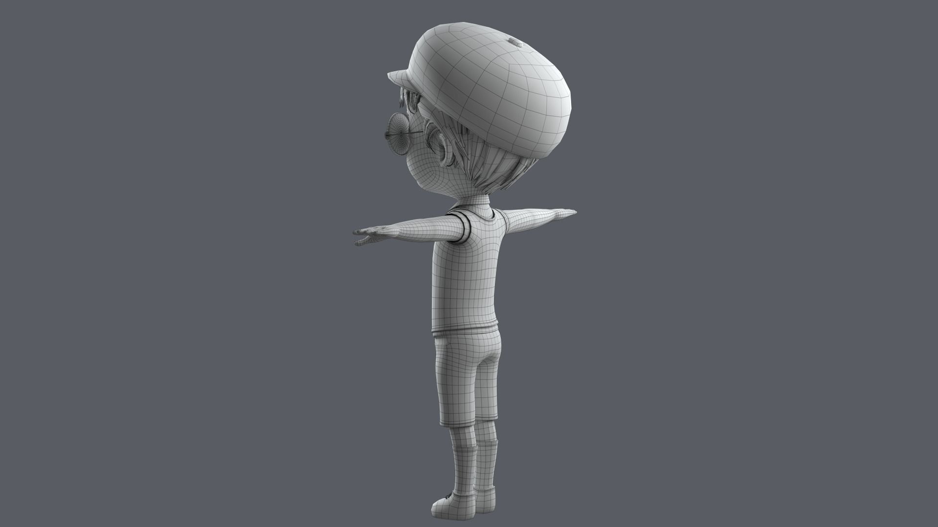 Cartoon Boy Rigged 3D model_24