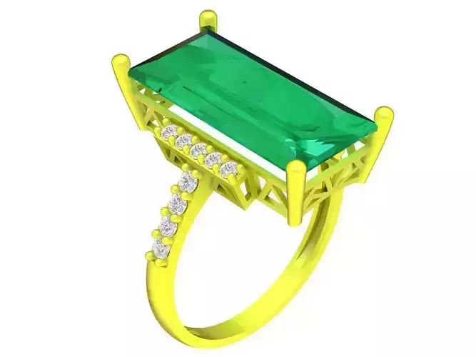 Fashion diamond emeral women ring 4479