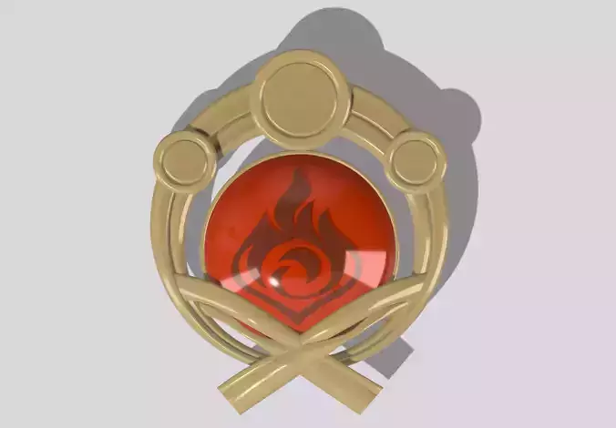 Inazuma Pyro Vision Genshin Impact 3D print model