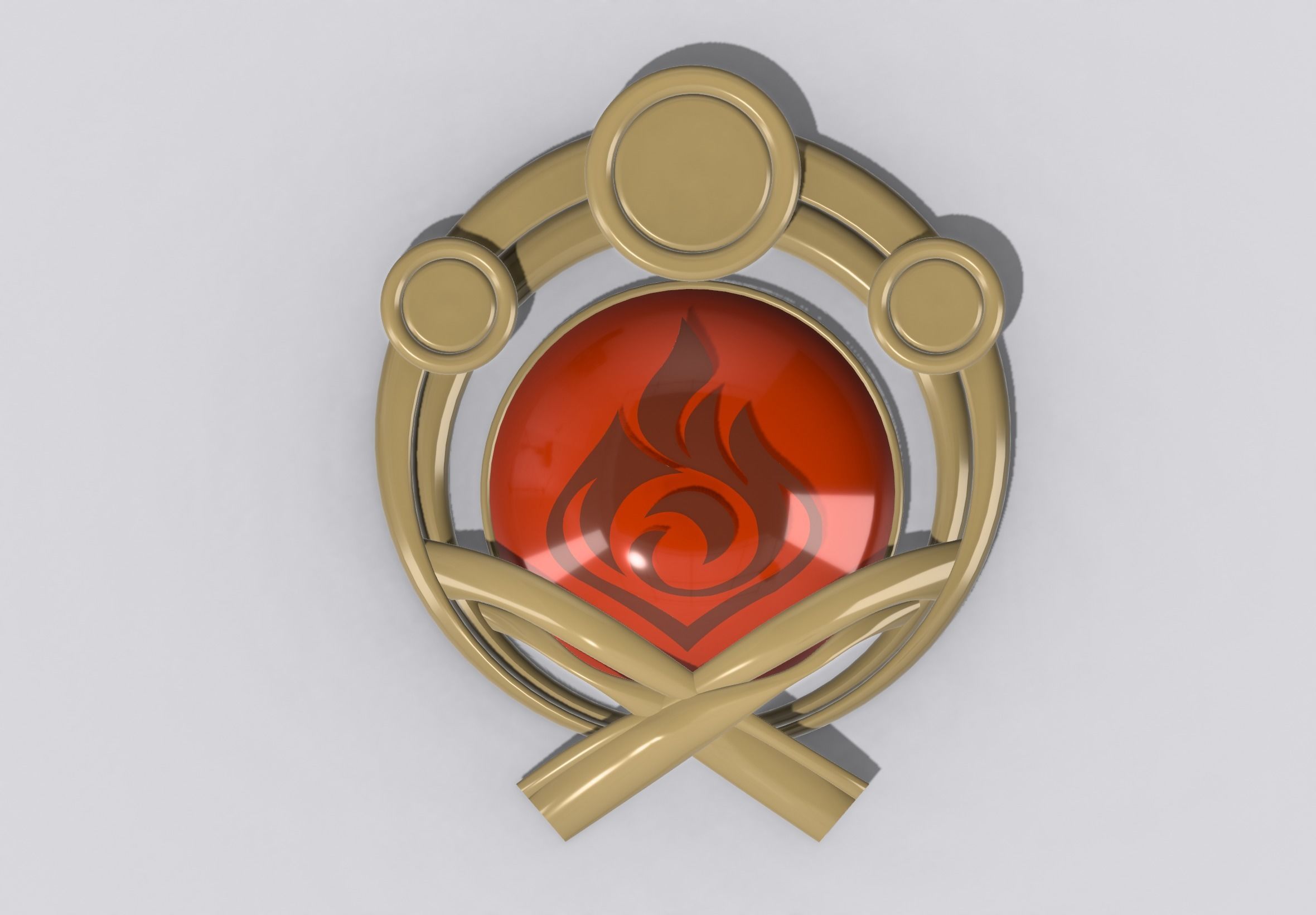 Inazuma Pyro Vision Genshin Impact 3D print model_5