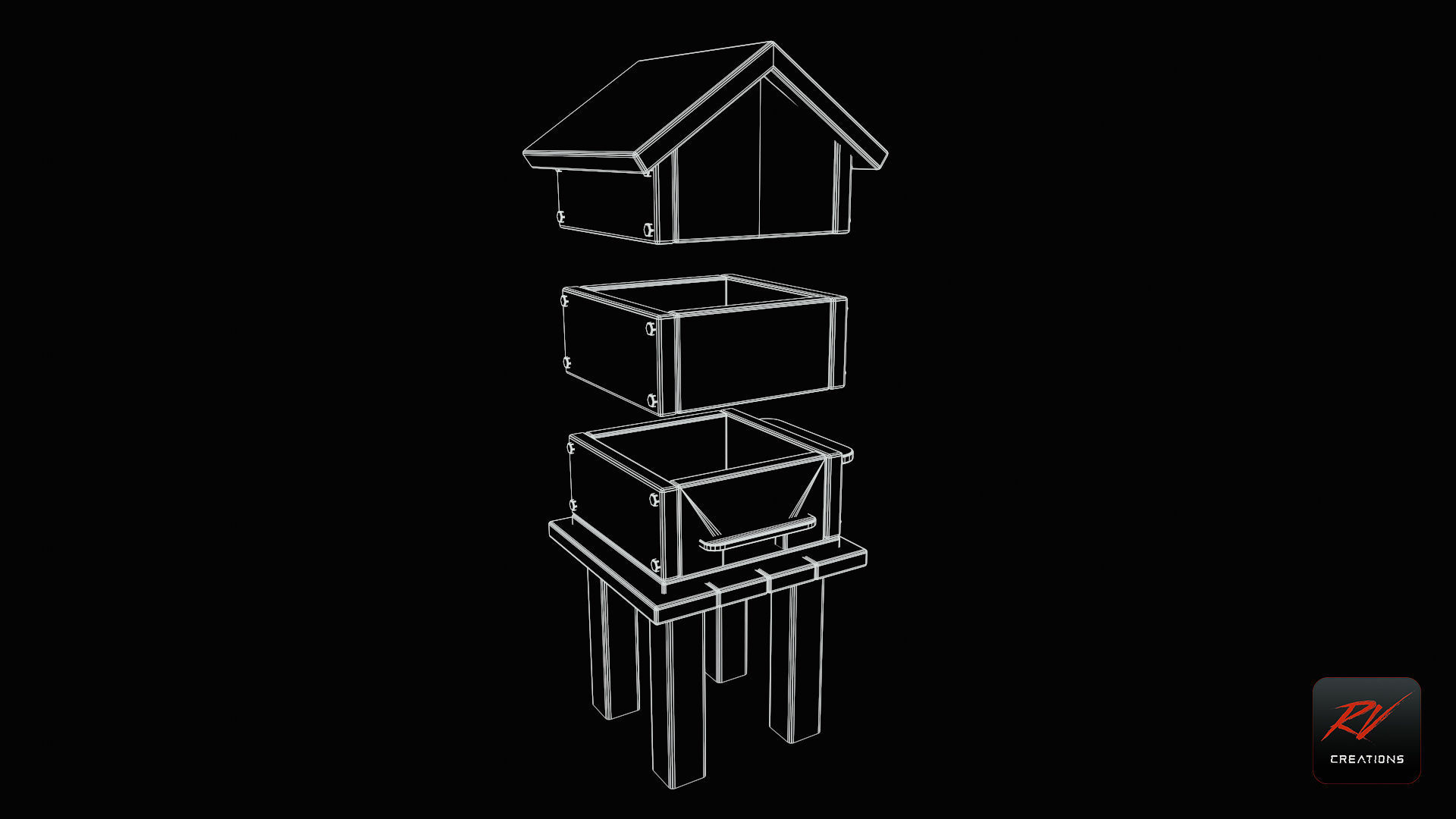 Stylized Beehive UE5  PBR Low-poly 3D model_3