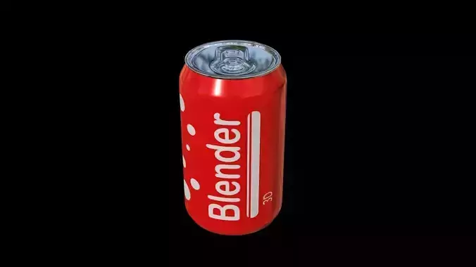 3d can cold drink model ready in blender 