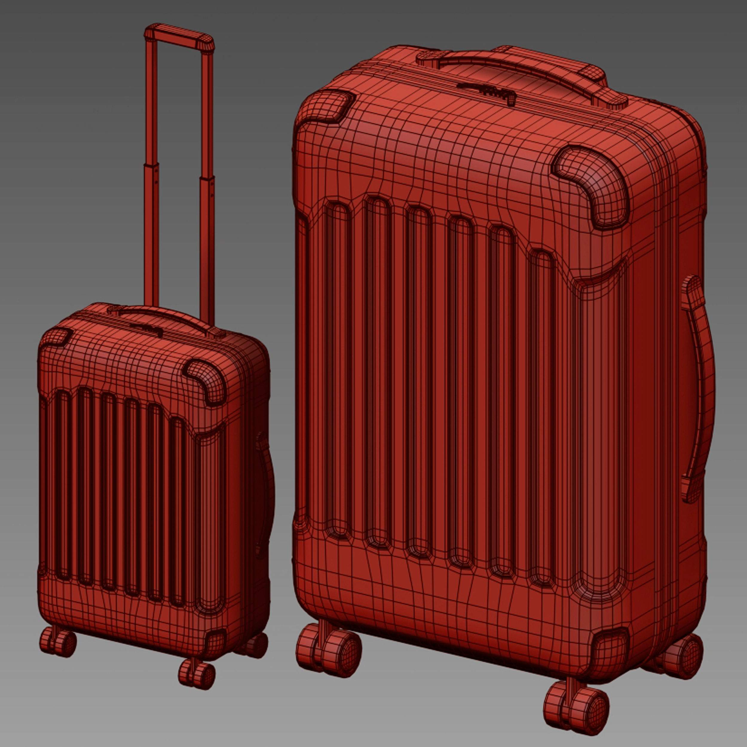 Travel bag suitcase case 3D model_10