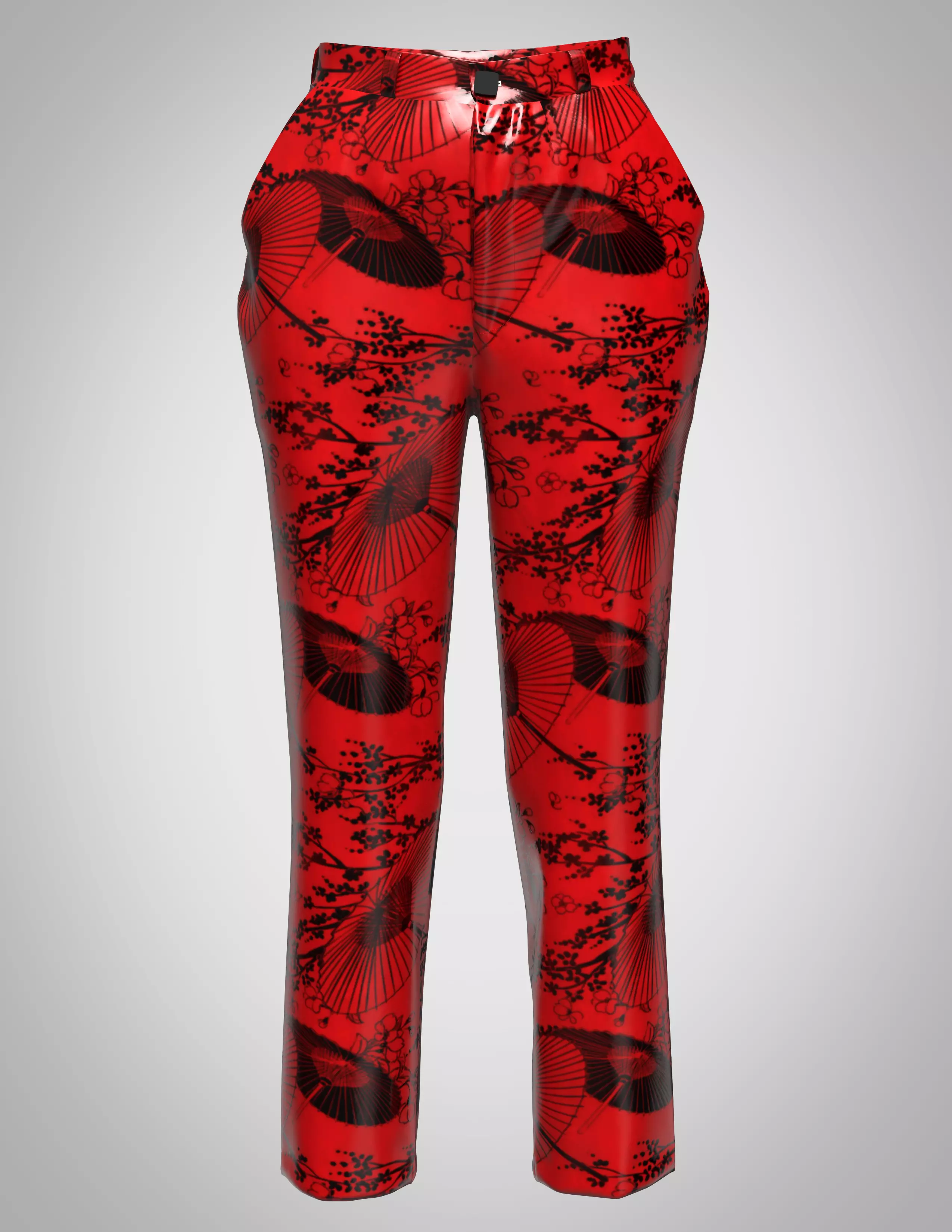 Trouser slack female 3D model_0