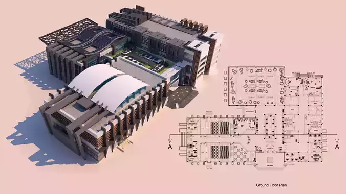 0036 - Art Center - 2021 - 01 - Design 05 - 2D Plans - 3D Files 3D model