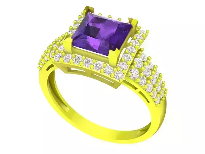 Fashion diamond princess women ring 4480