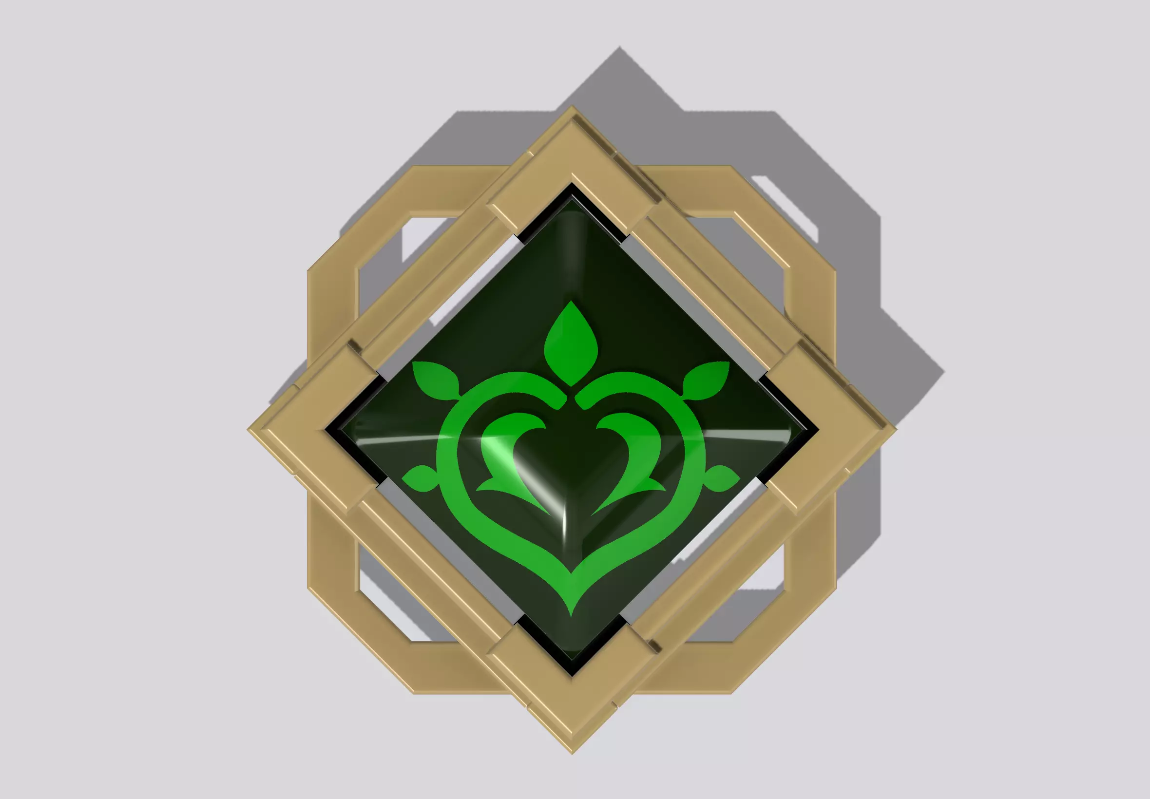 Liyue Dendro Vision Genshin Impact 3D print model_0