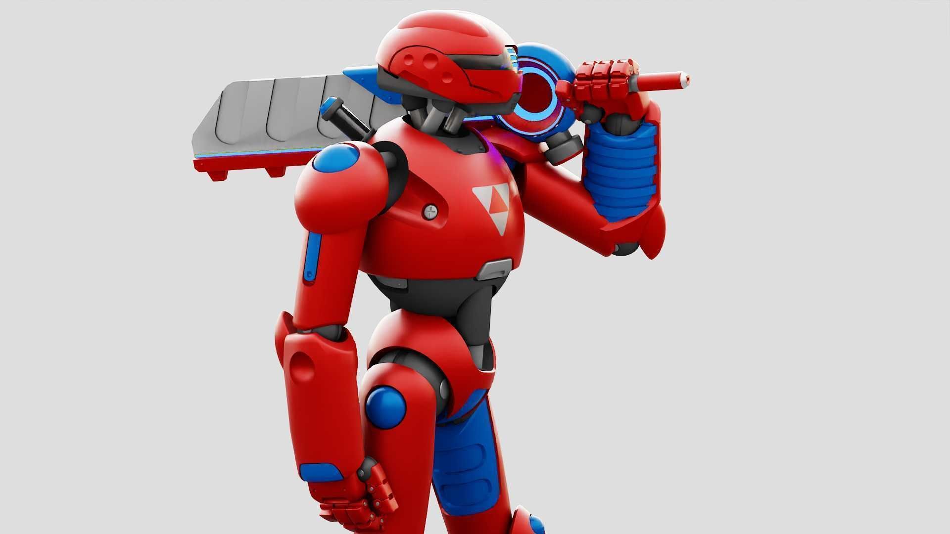 BATTLE DROID ZHOUMI  RIGGED 3D model_4