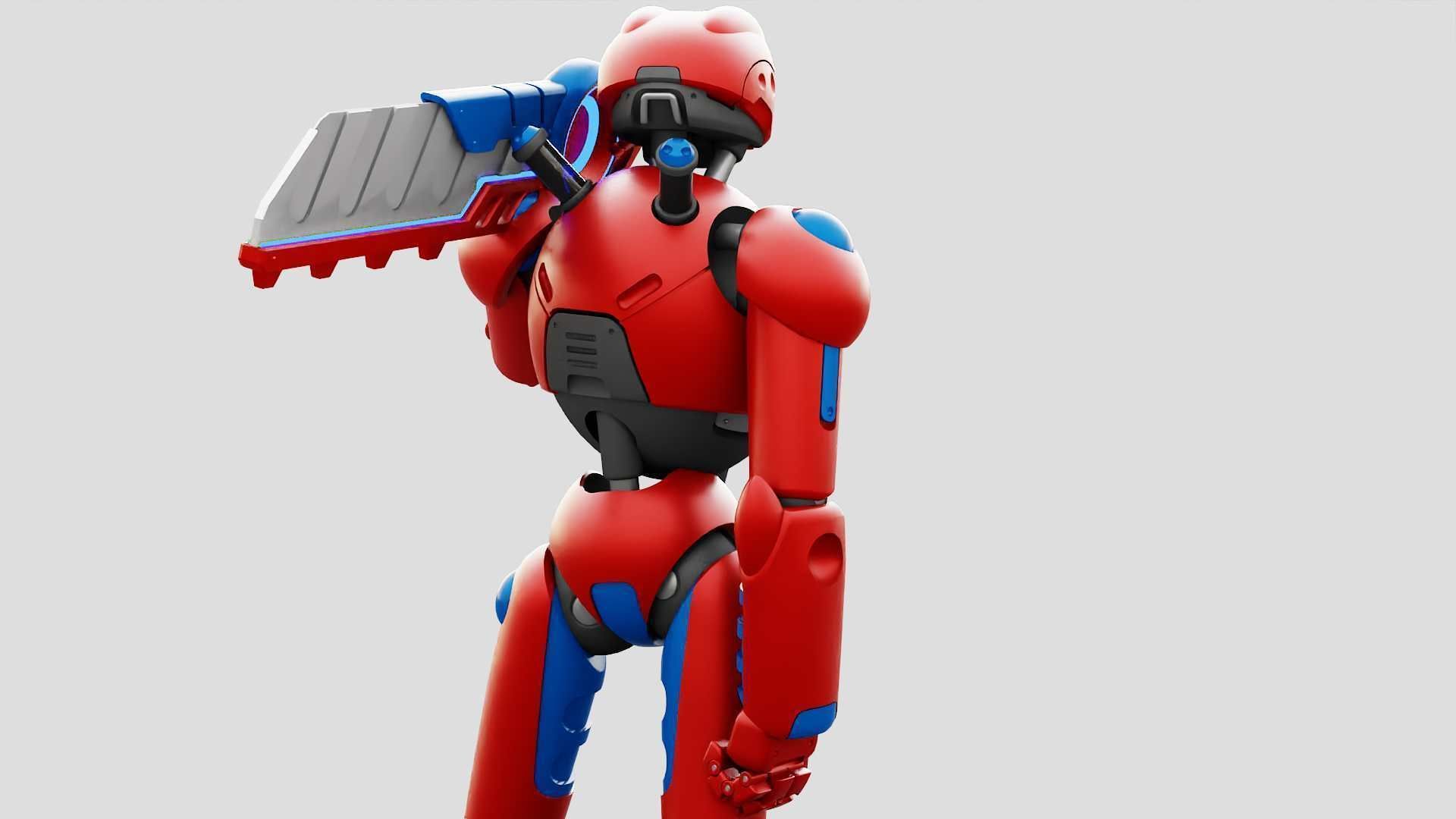 BATTLE DROID ZHOUMI  RIGGED 3D model_7