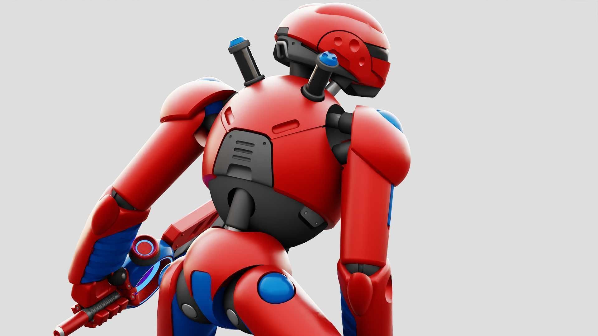 BATTLE DROID ZHOUMI  RIGGED 3D model_26