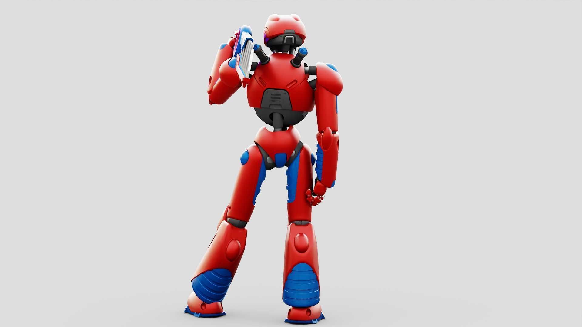 BATTLE DROID ZHOUMI  RIGGED 3D model_9