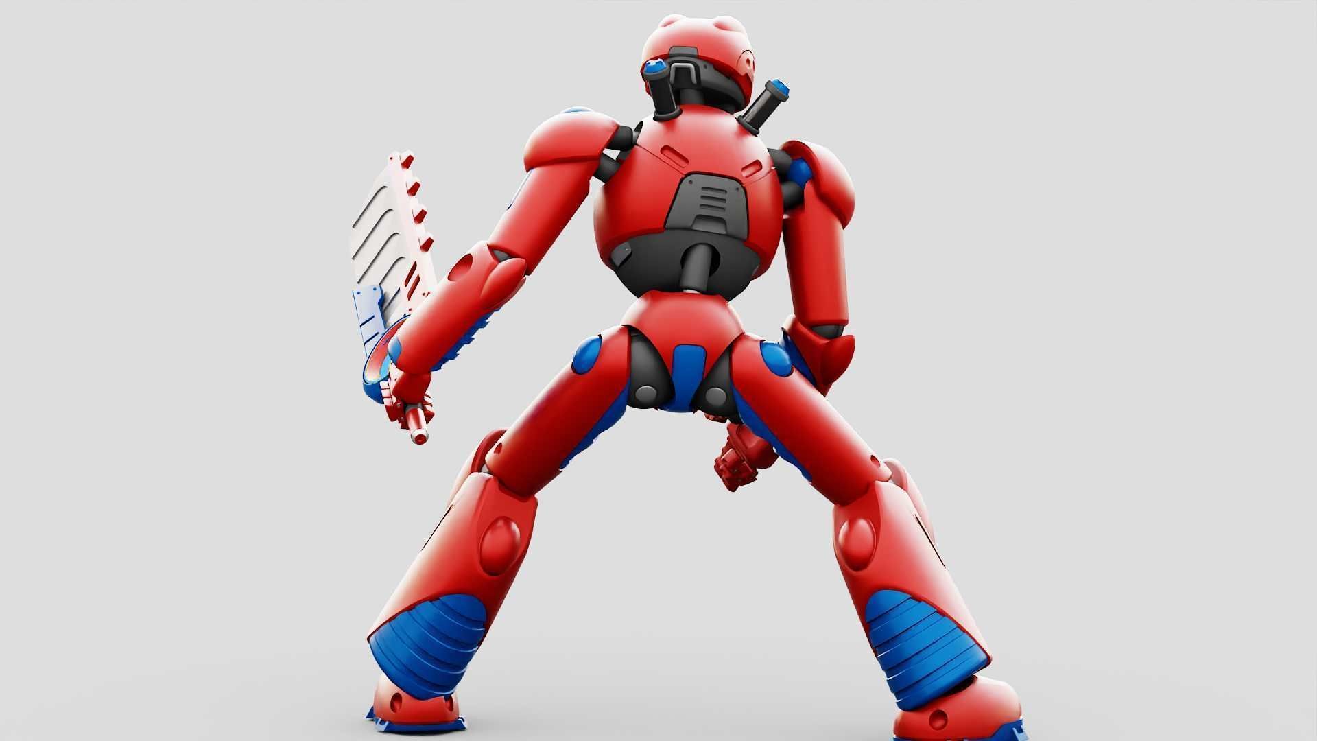 BATTLE DROID ZHOUMI  RIGGED 3D model_25