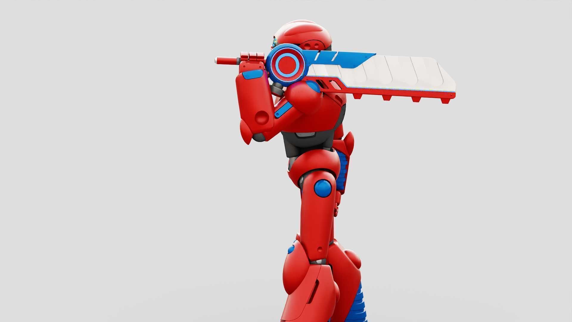 BATTLE DROID ZHOUMI  RIGGED 3D model_12