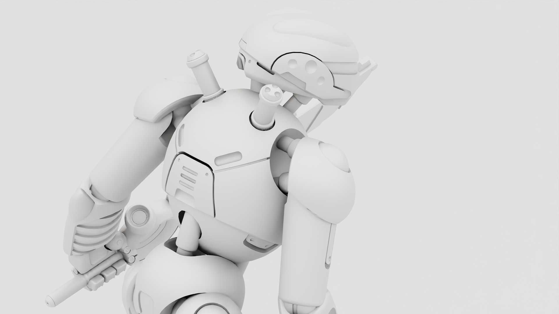 BATTLE DROID ZHOUMI  RIGGED 3D model_33