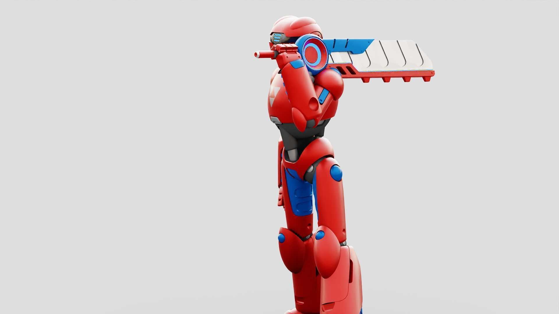 BATTLE DROID ZHOUMI  RIGGED 3D model_13