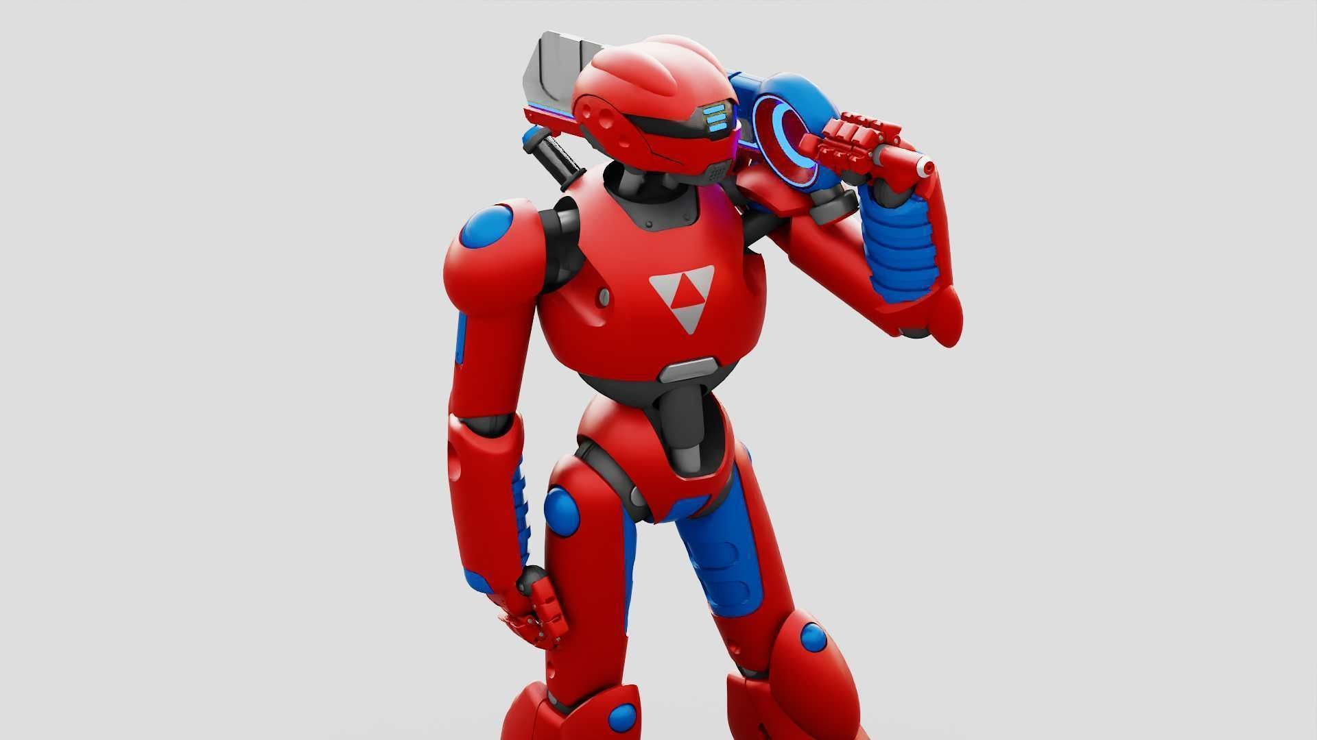 BATTLE DROID ZHOUMI  RIGGED 3D model_17